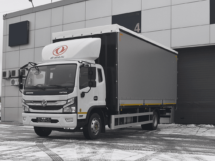Бортовой тентованный фургон с шторой DongFeng C120L
